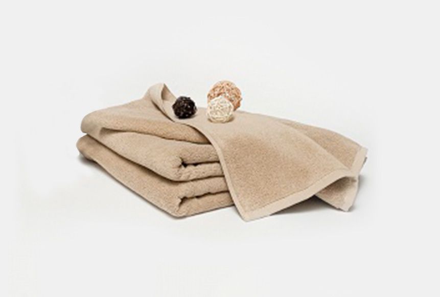 Махровое полотенце для гостиниц 500г/м2, бежевое