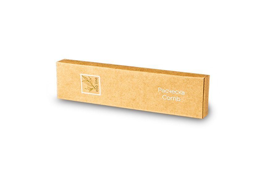 Расческа коричневая картонная коробка